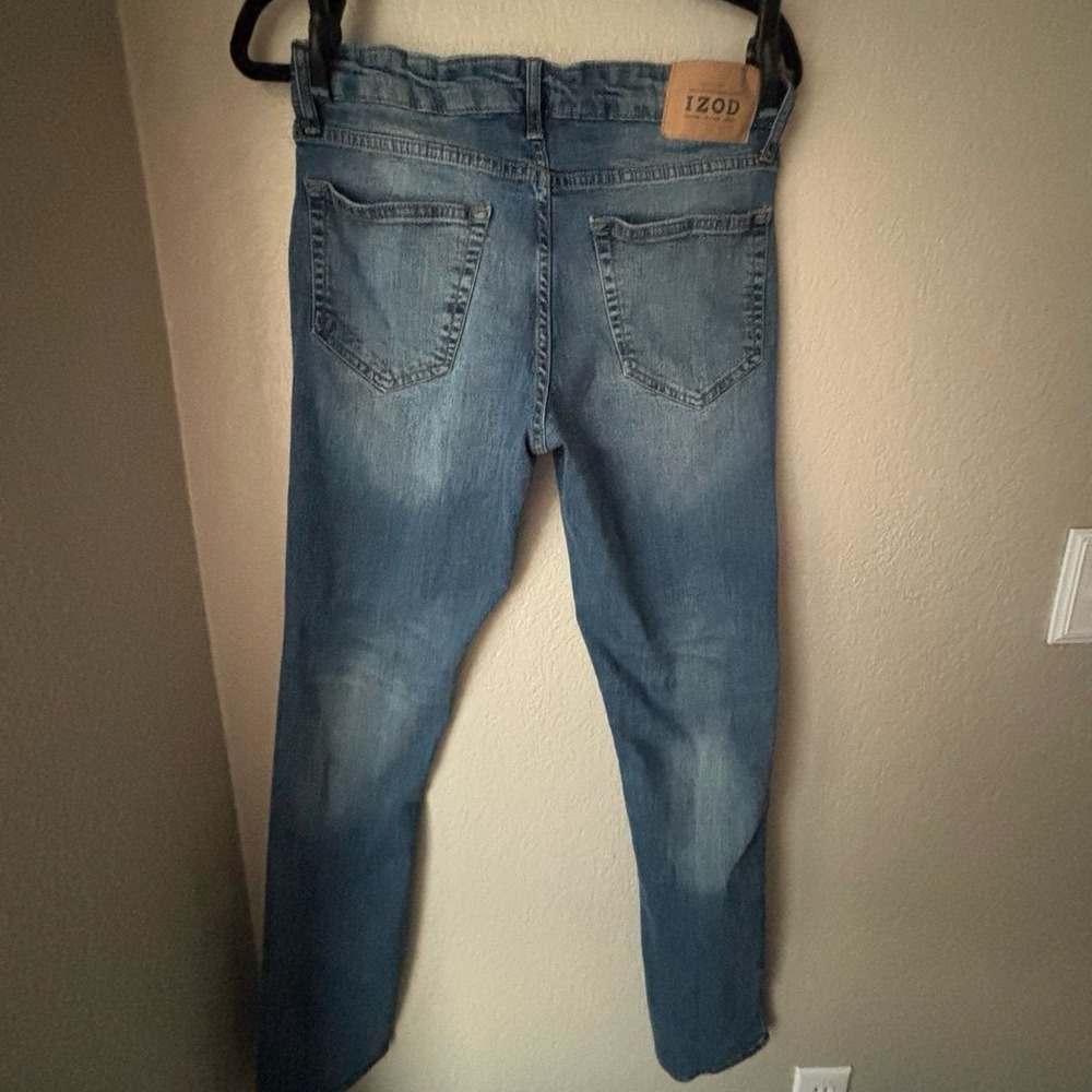 IZOD Men's Blue Denim Slim  Fit Comfort Stretch Jeans SIZE 32X32 - Picture 4 of 8